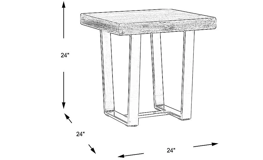 San Francisco Gray End Table