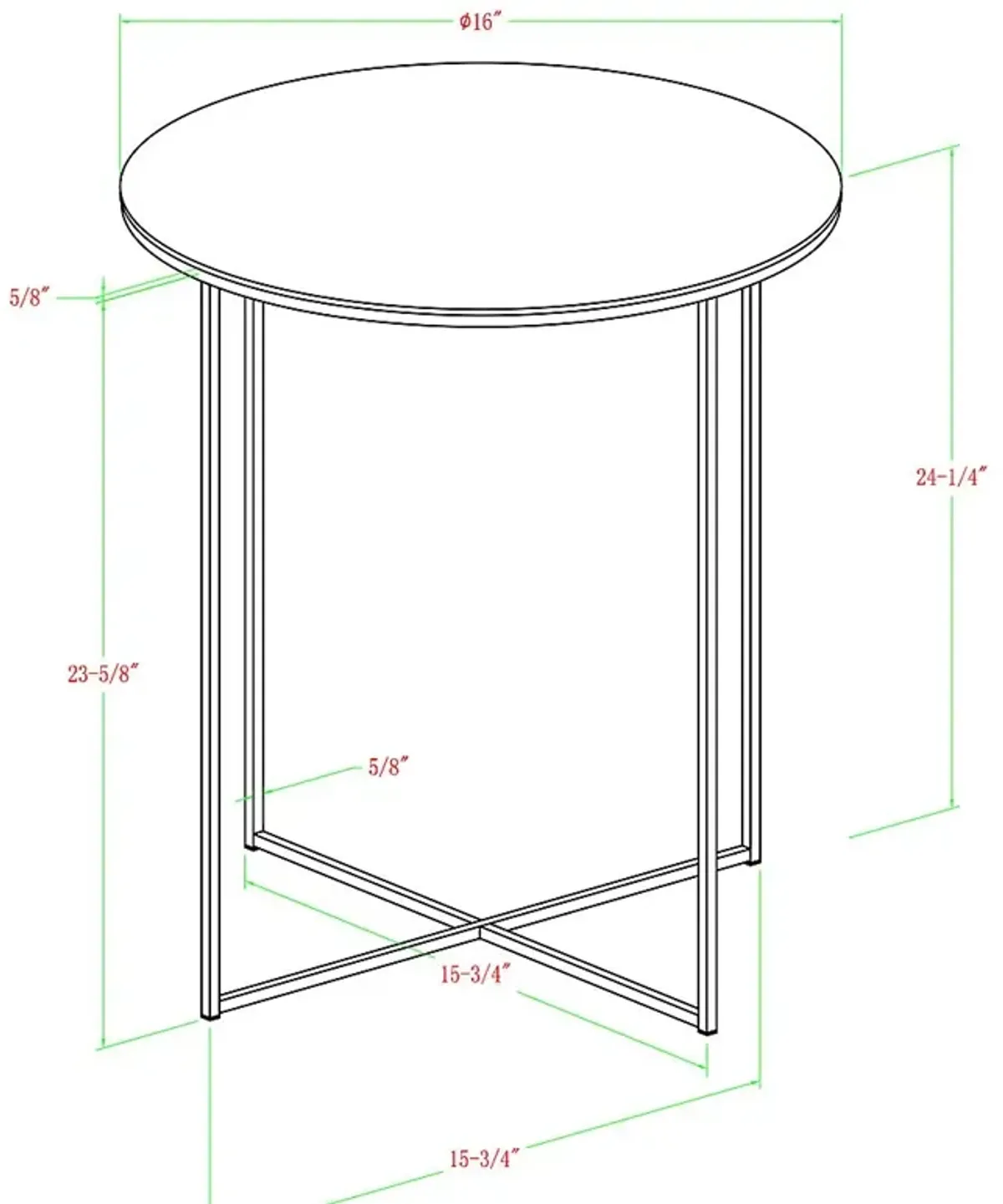 Bryon Alley White Accent Table