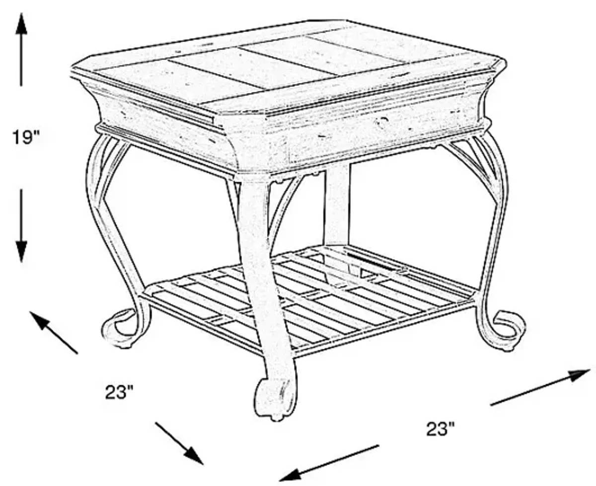 Coronado Bay Brown Cherry End Table