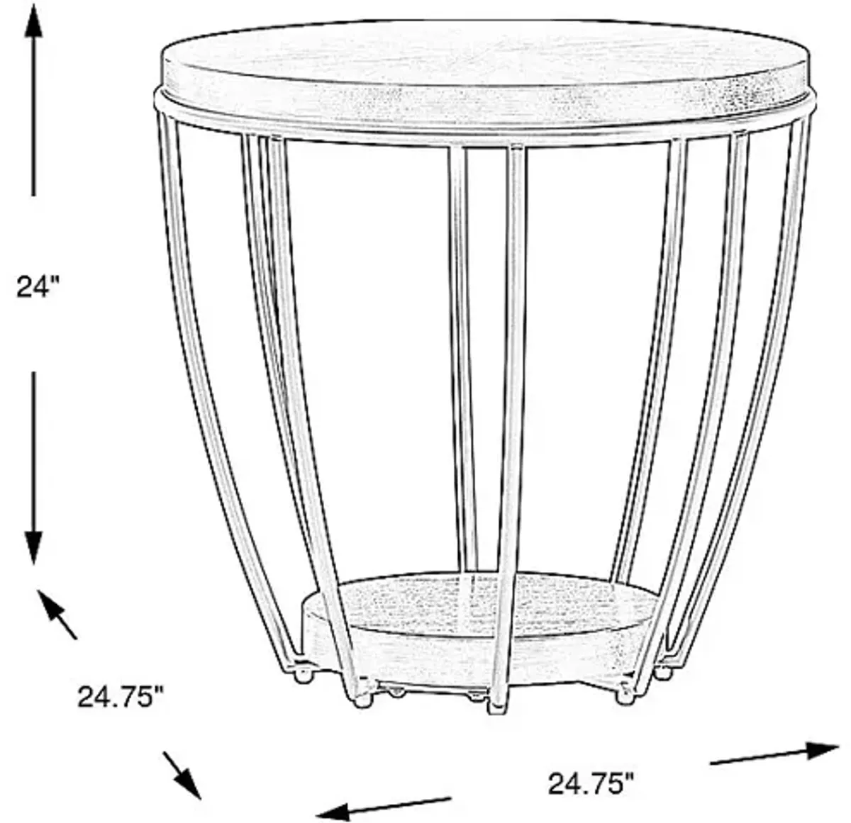 Prospect Heights Brown Cherry Finish End Table