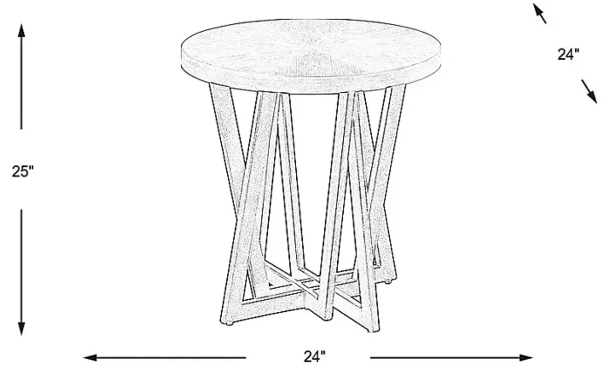 Mona Vale Champagne End Table