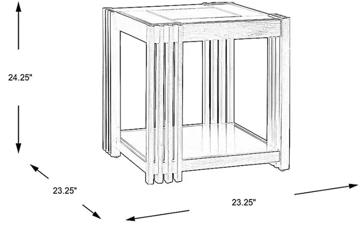 Camellia Brown Cherry End Table