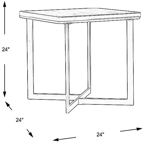 Slater Black End Table