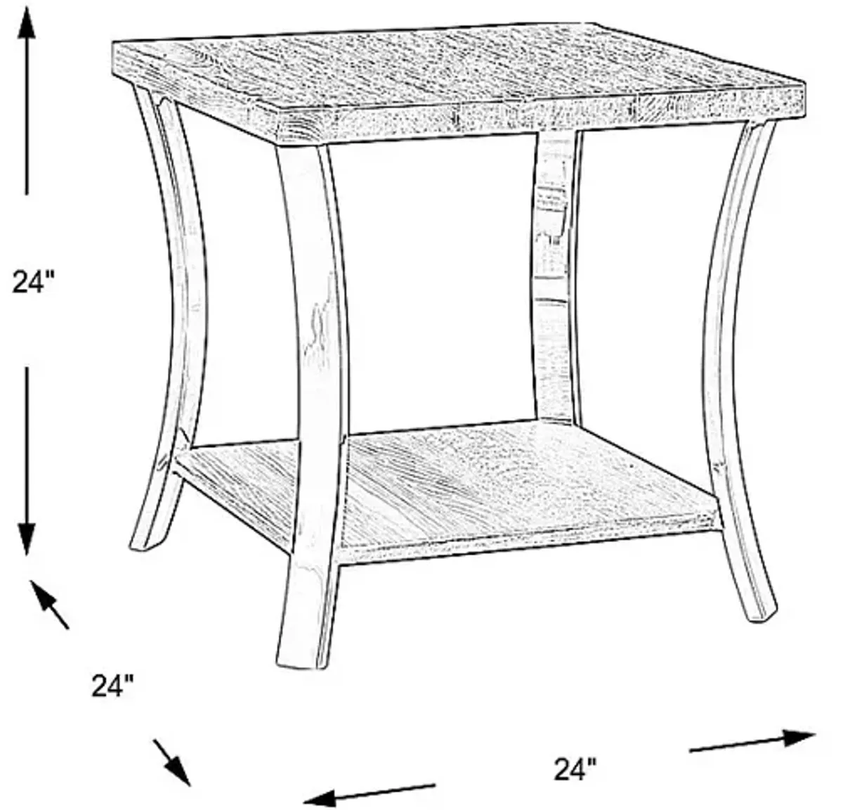 Arland Brown Square End Table