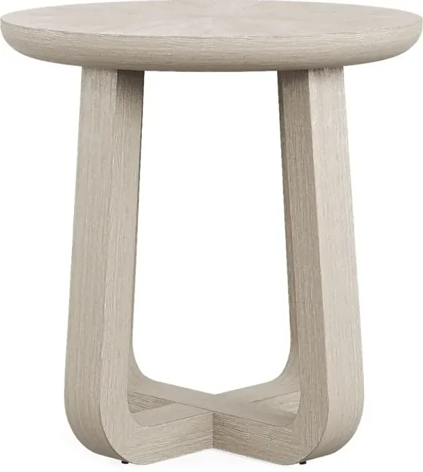 Canyon Light Gray Round End Table