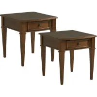 Russo Lane Brown 2 Pc Occasional Table Set