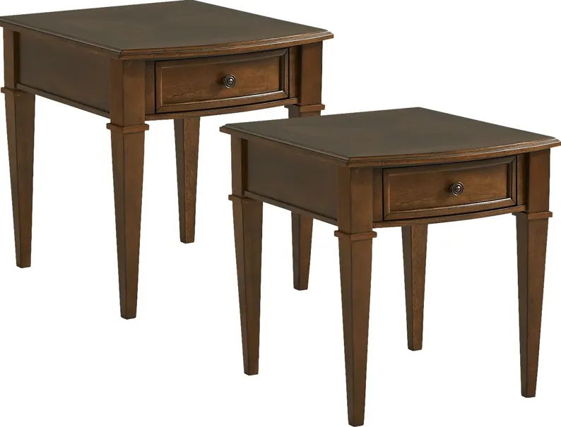 Russo Lane Brown 2 Pc Occasional Table Set