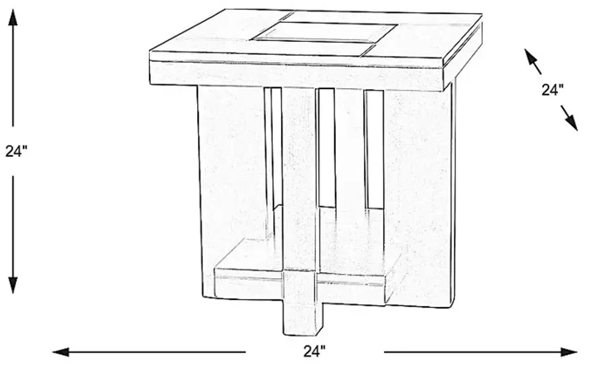 Lochlin Walnut End Table