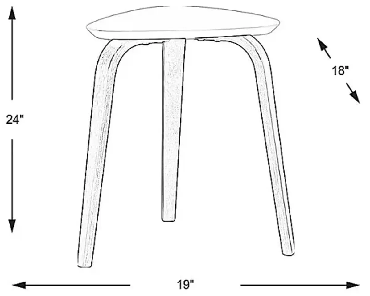 Melodina White End Table