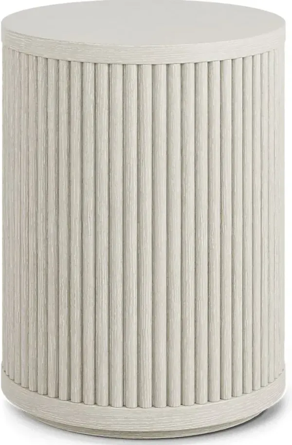 Eastchester White Chairside Table