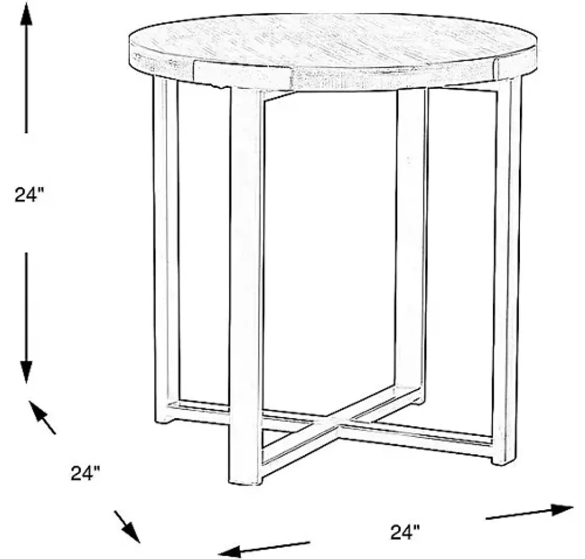 Wheeler Natural End Table