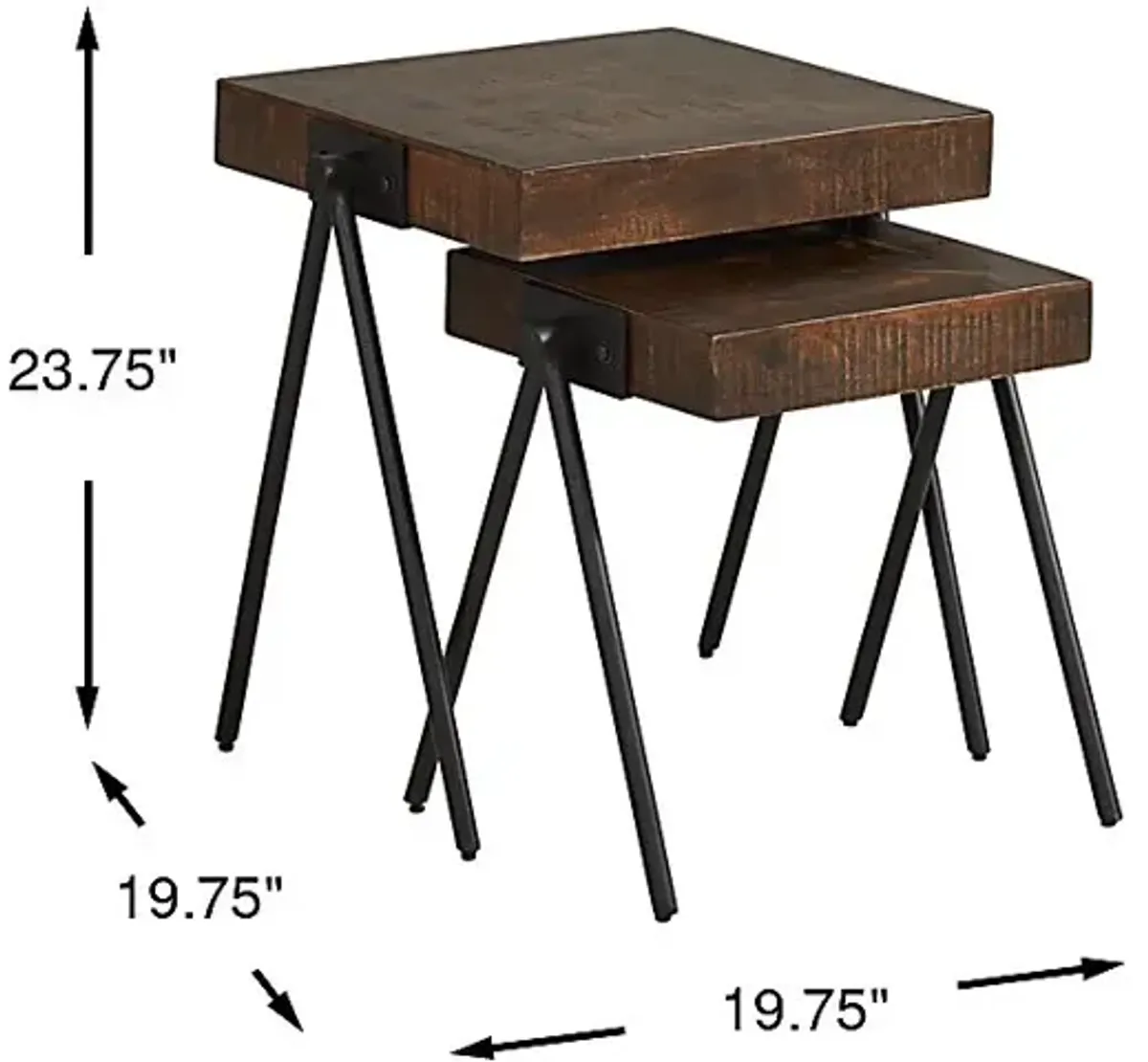 Banning Tobacco Nesting End Table Set