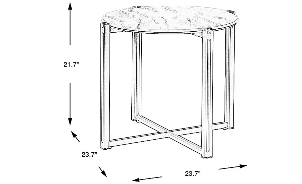Bonito Champagne End Table