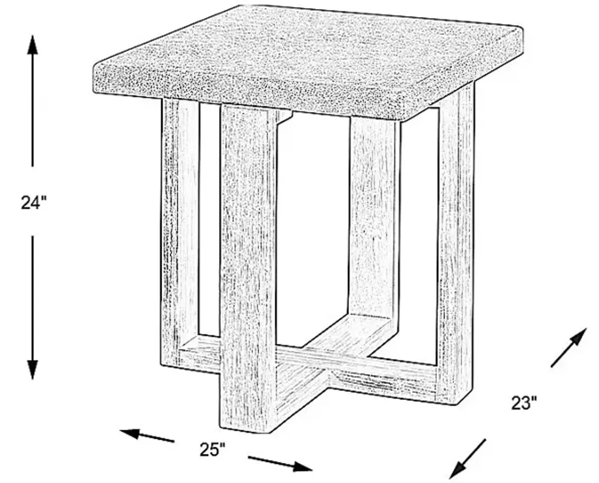 Sanger Gray End Table