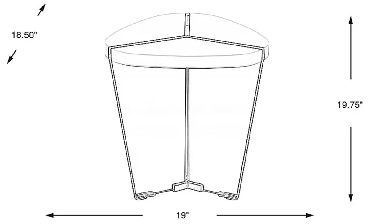 Caspian Court White End Table