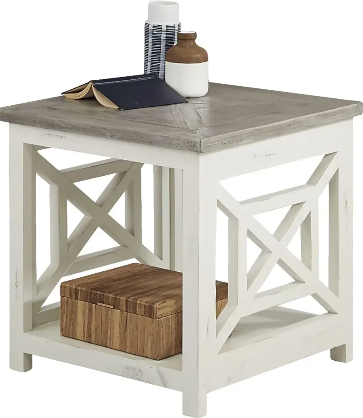 Danusa White End Table