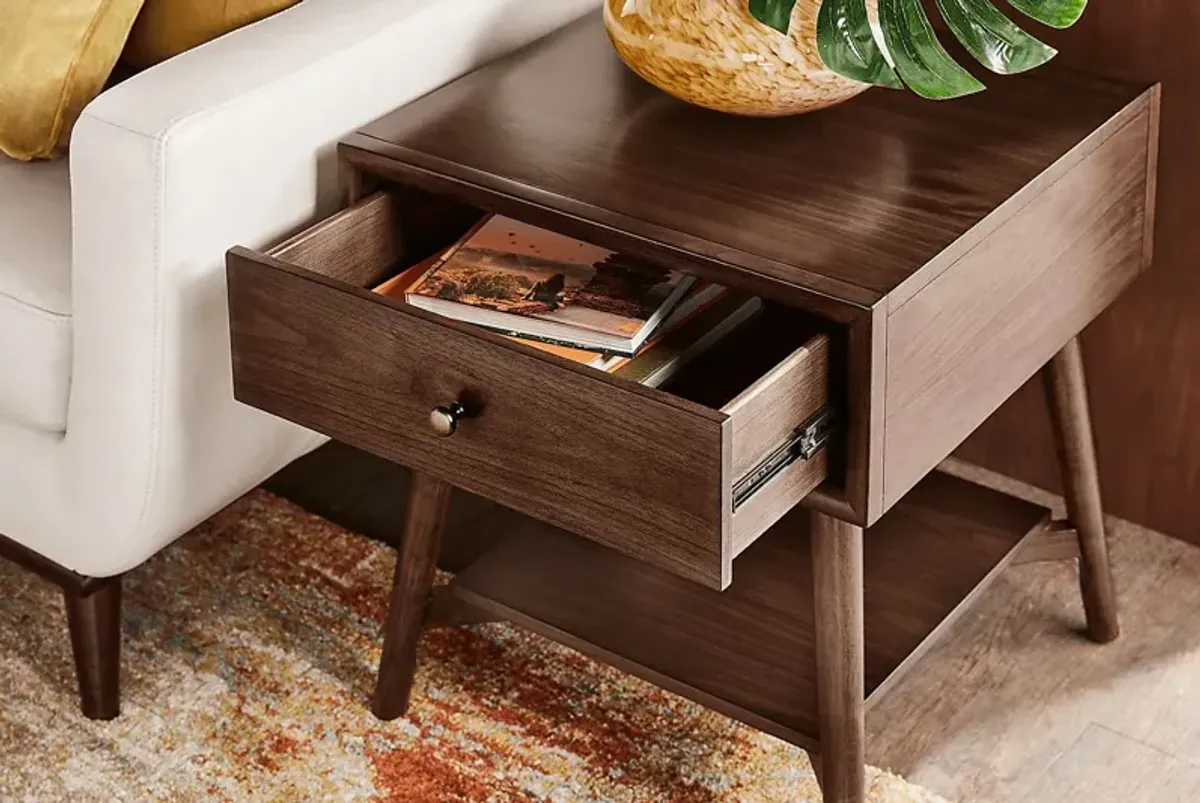 Greyson Brown Cherry End Table