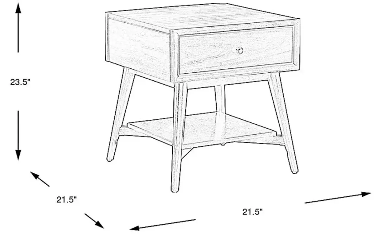 Greyson Brown Cherry End Table