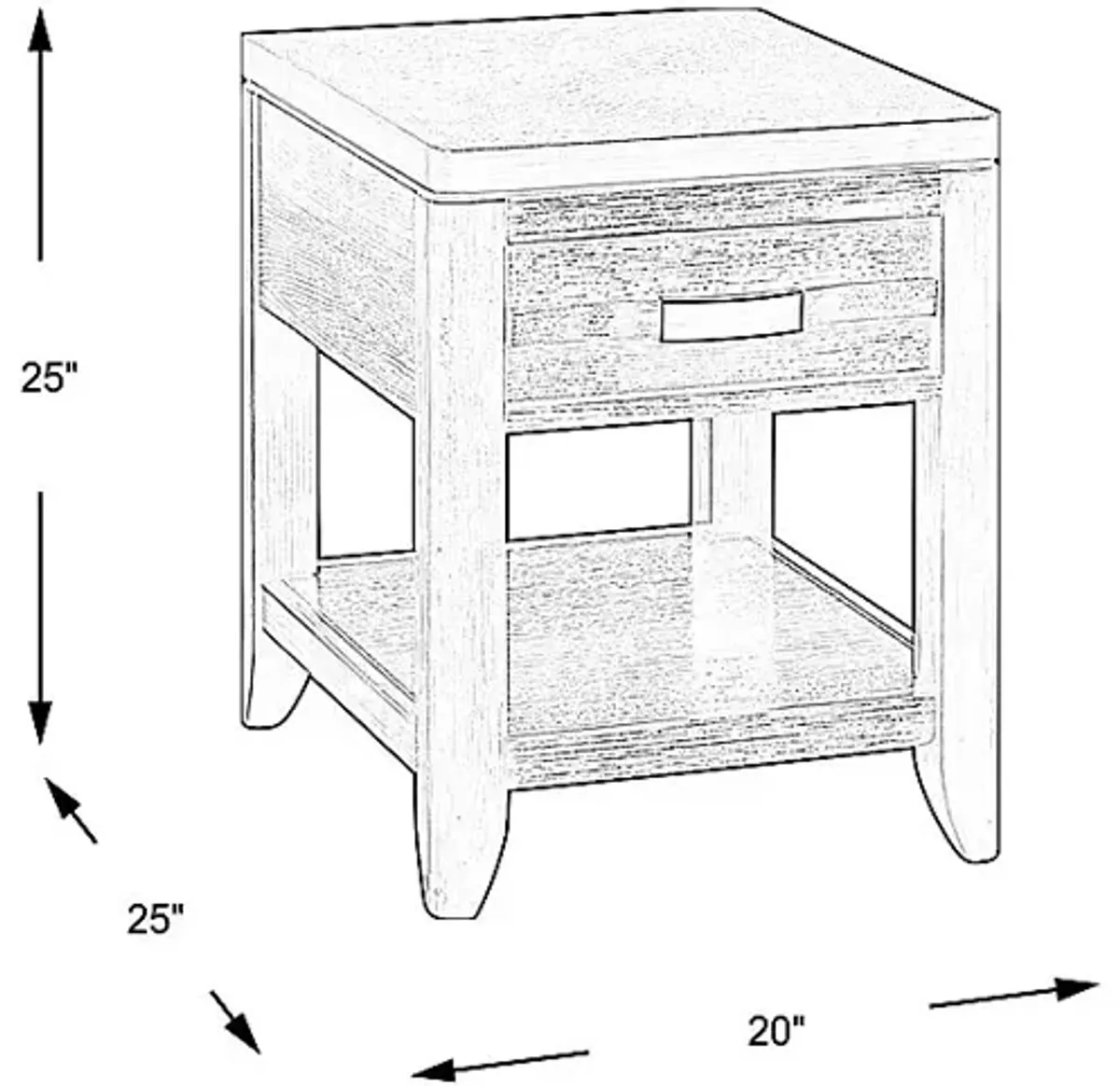 Niccolo Brown End Table