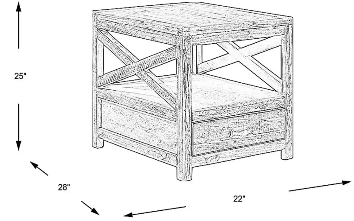 Savenay Gray End Table