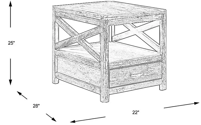 Savenay Gray End Table