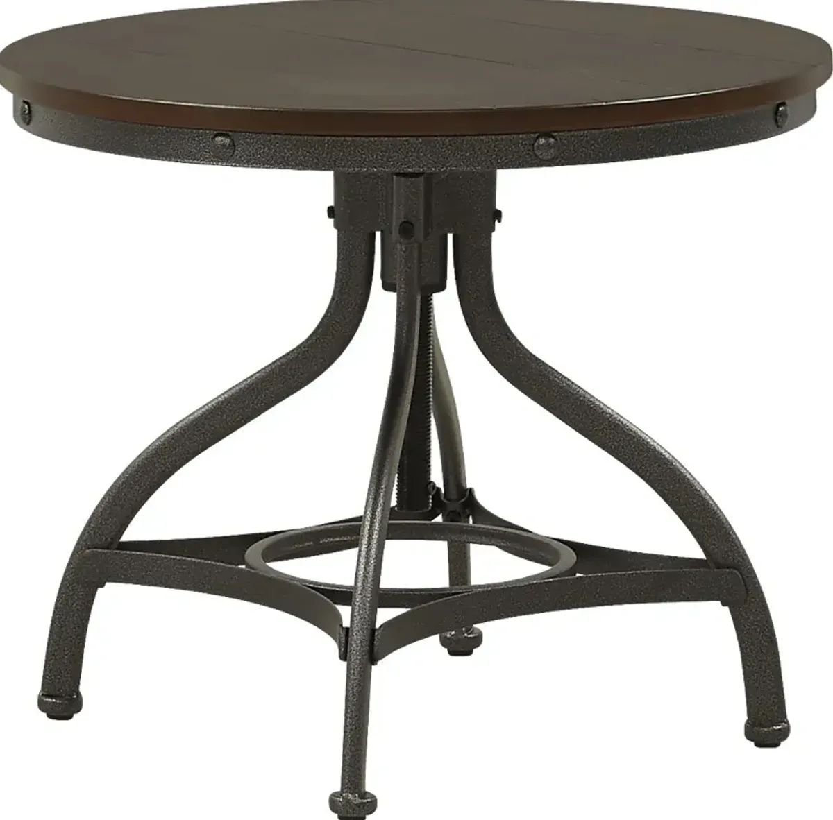 Industrial Place II Cherry Adjustable End Table