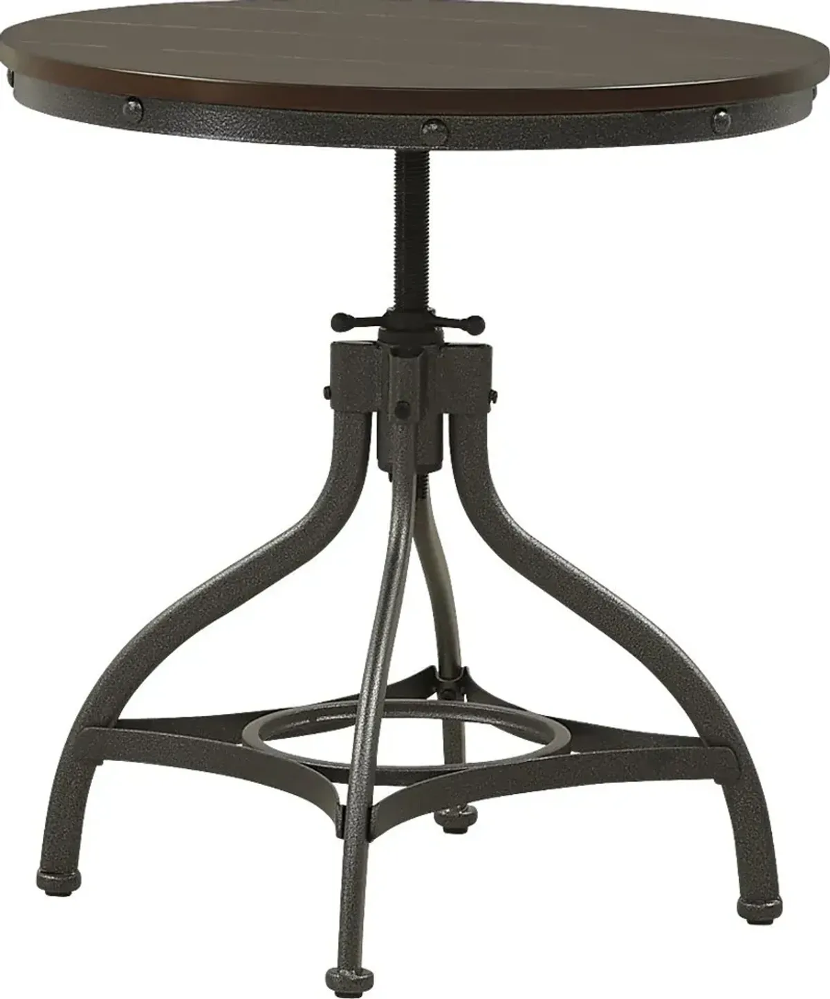 Industrial Place II Cherry Adjustable End Table