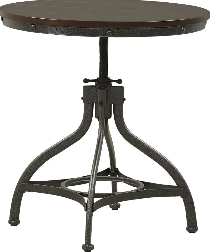 Industrial Place II Cherry Adjustable End Table