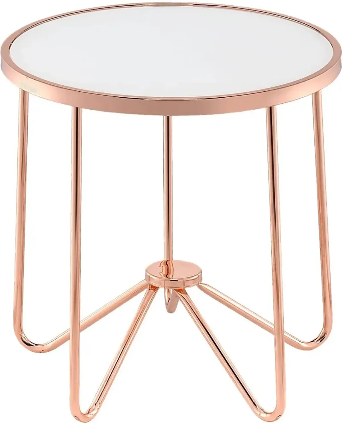 Alivia White End Table