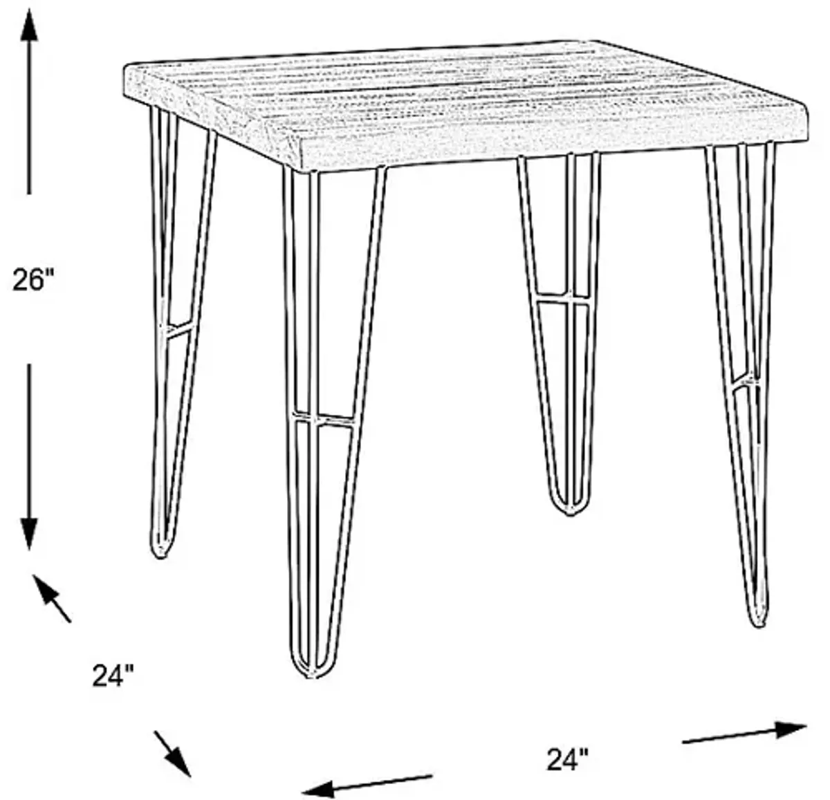 Palm Grove Brown End Table