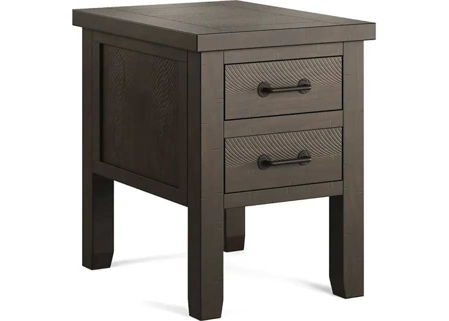 Rocky Creek Brown Chairside Table