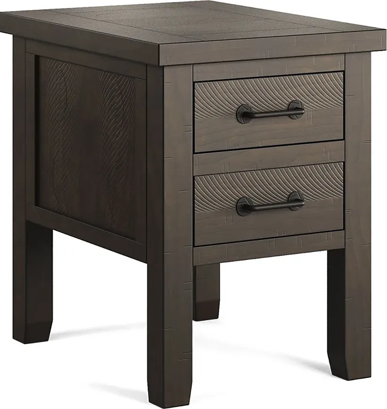 Rocky Creek Brown Chairside Table