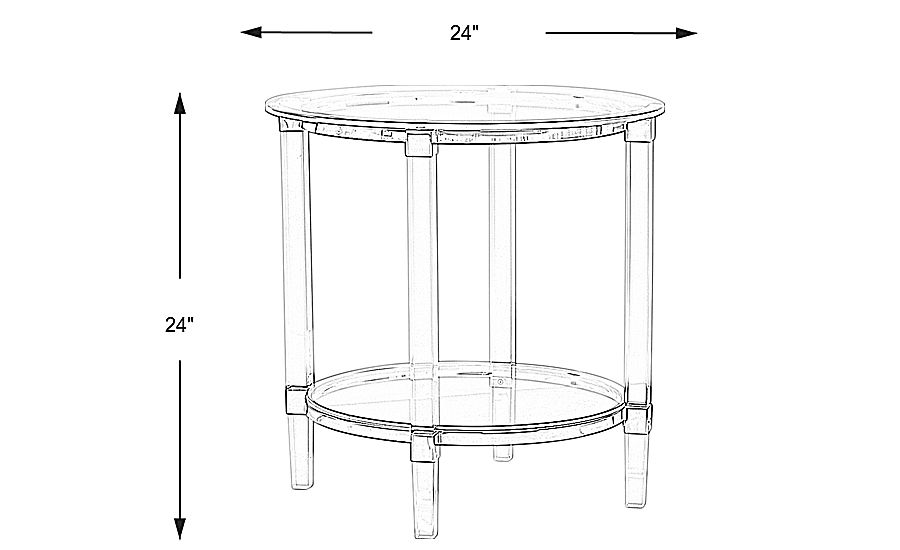 Varna Silver Round End Table