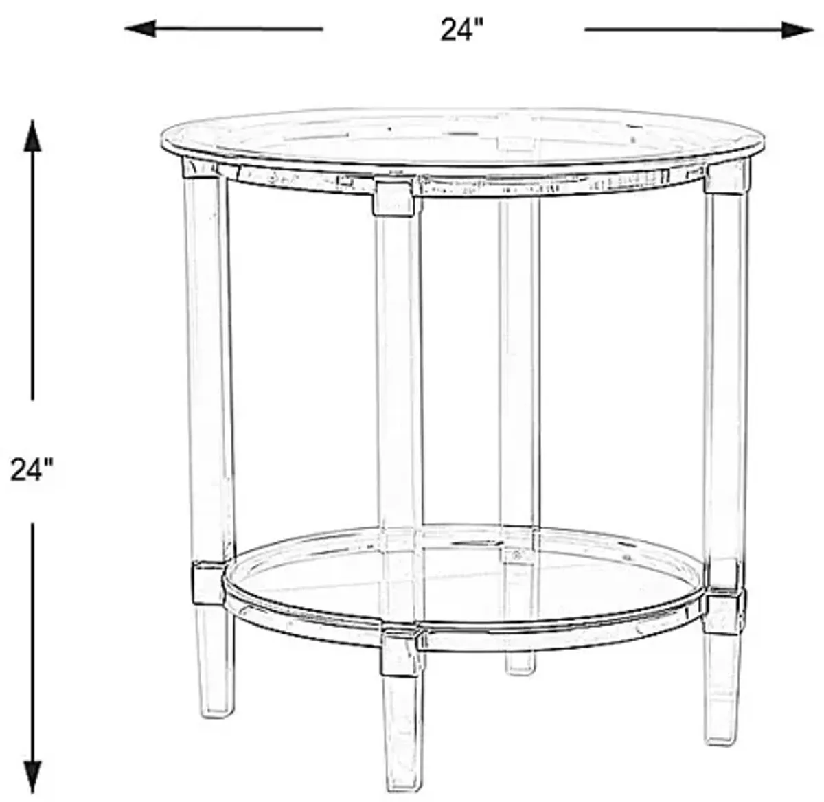 Varna Silver Round End Table