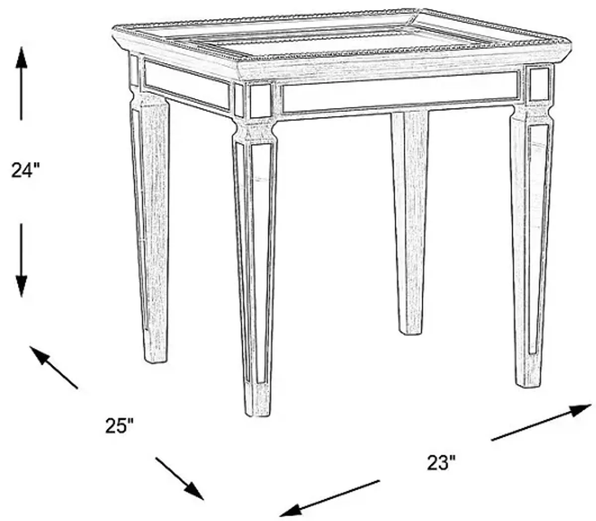 Charlaine Silver End Table