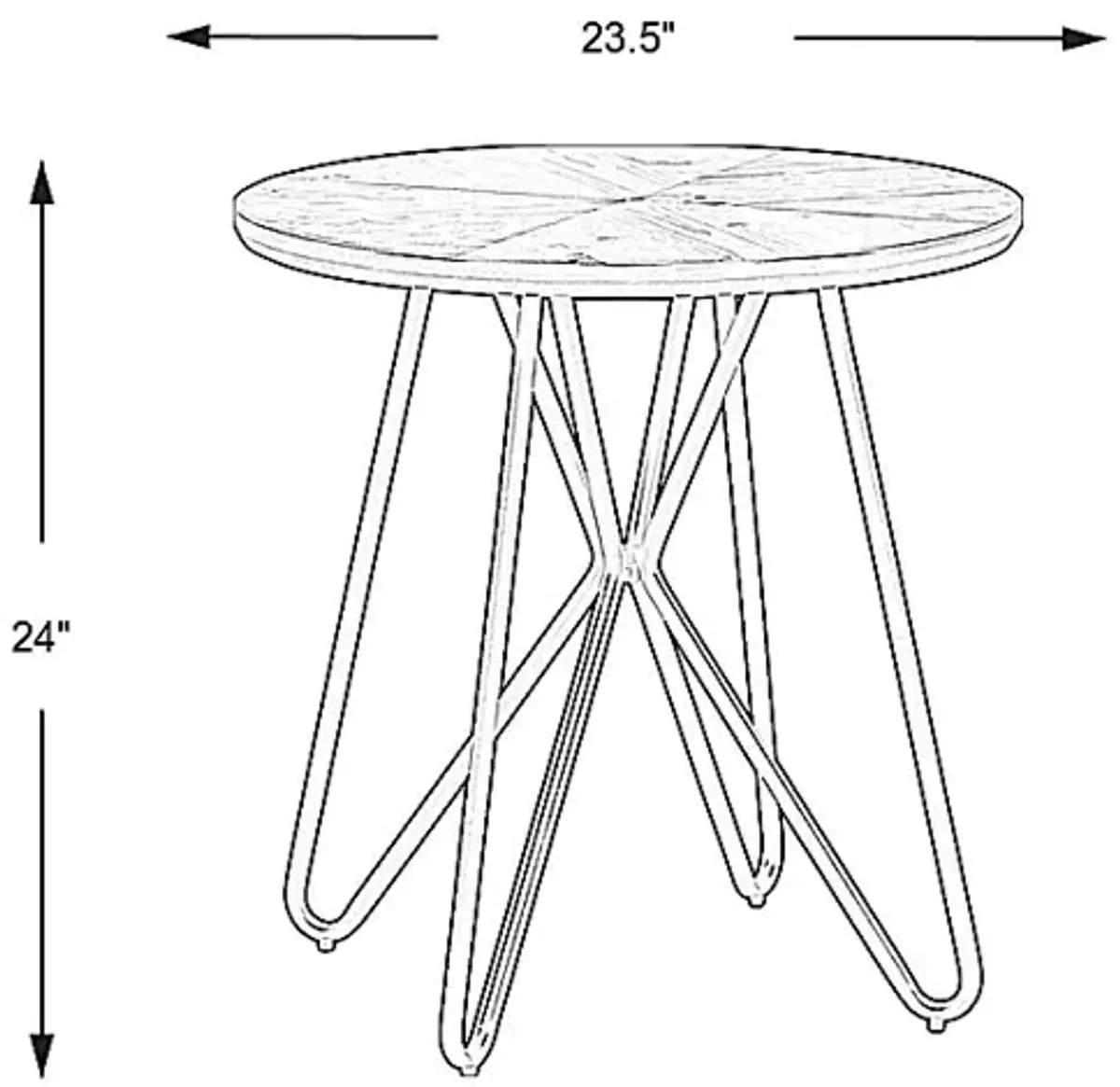 Galvin Brown Round End Table