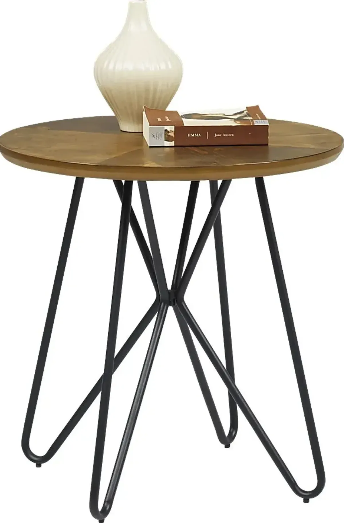 Galvin Brown Round End Table