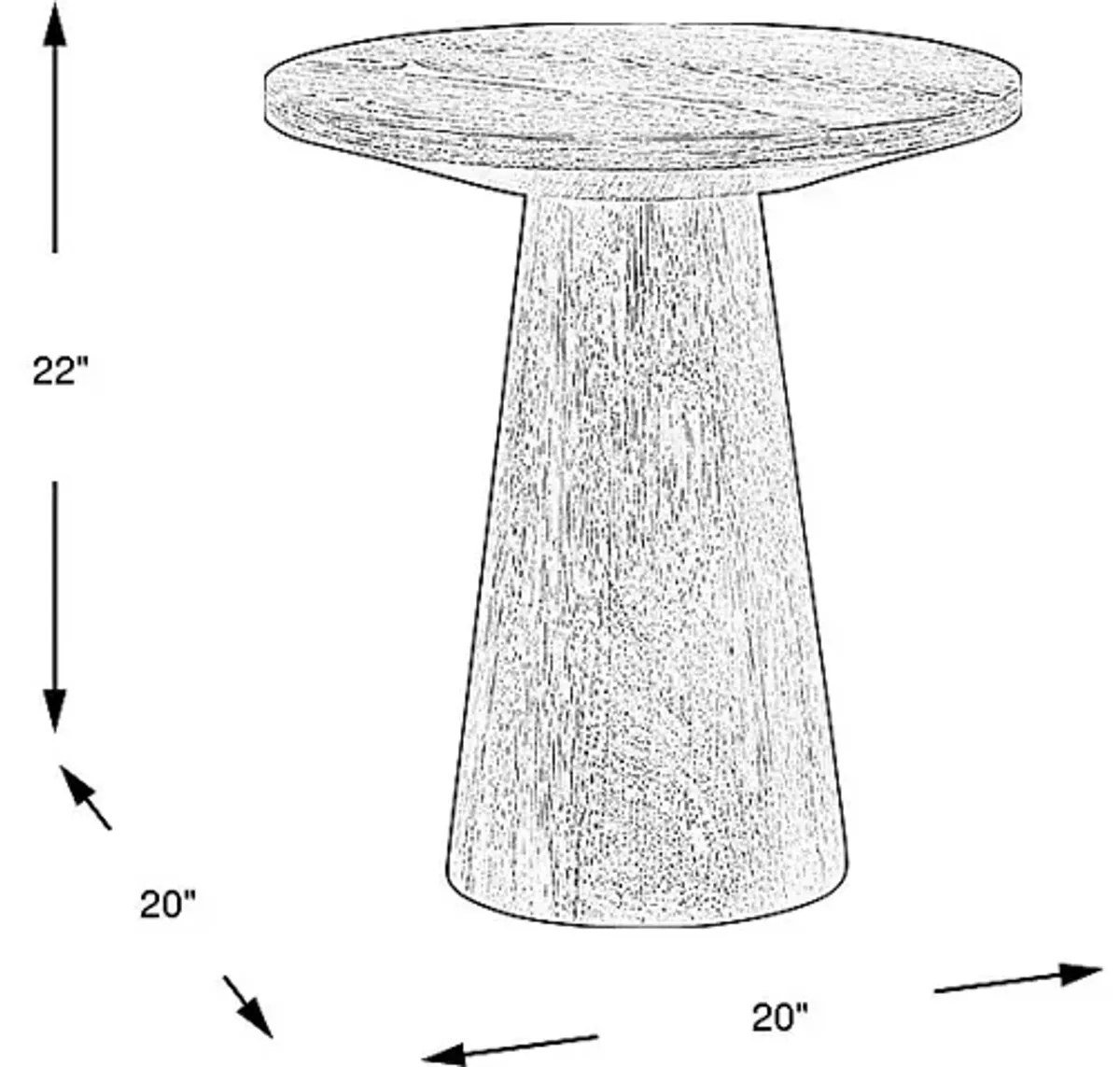 Kendall Black Round End Table