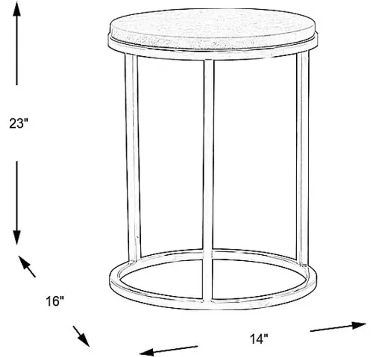 Eldren Tobacco Chairside Table