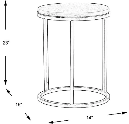 Eldren Tobacco Chairside Table