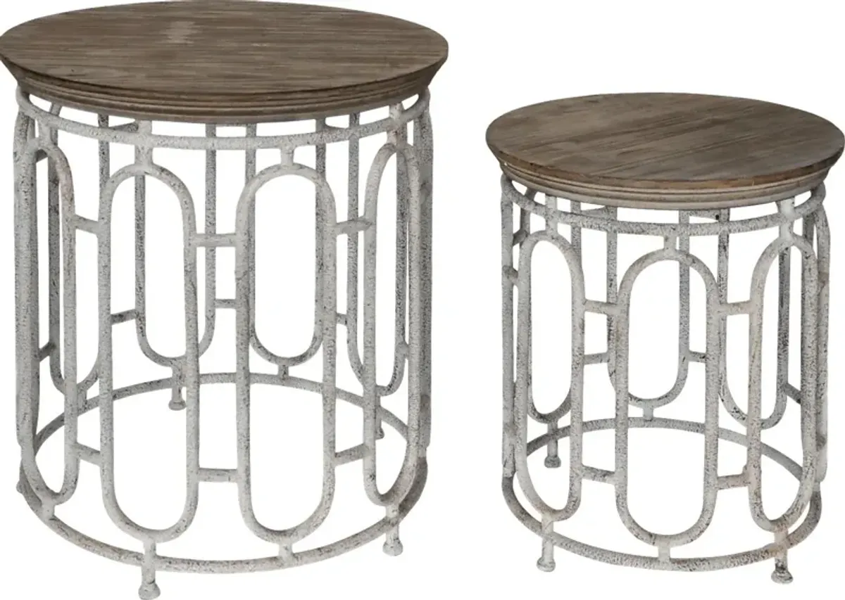 Francis Lane Brown Nesting Tables, Set of 2