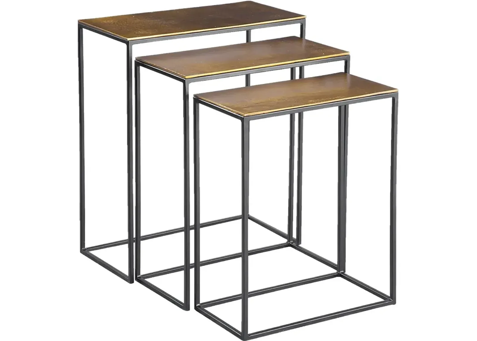 Norlake Brown Nesting Tables, Set of 3