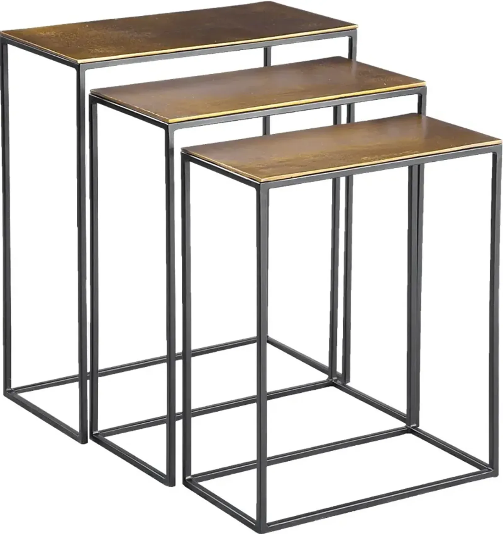 Norlake Brown Nesting Tables, Set of 3