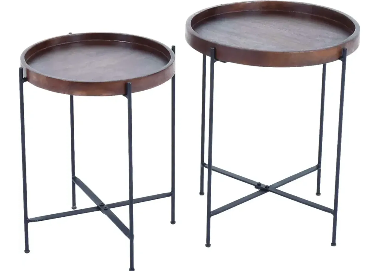 Corlear Brown Nesting Tables, Set of 2