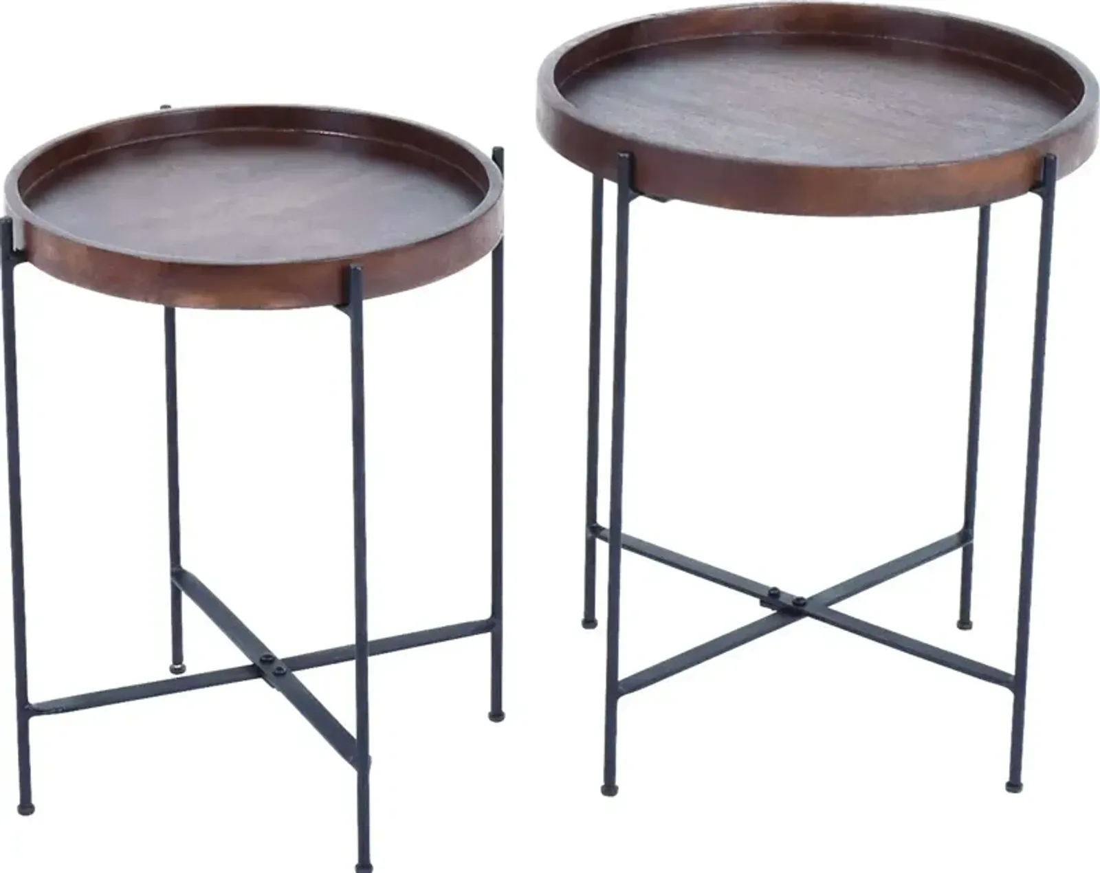 Corlear Brown Nesting Tables, Set of 2