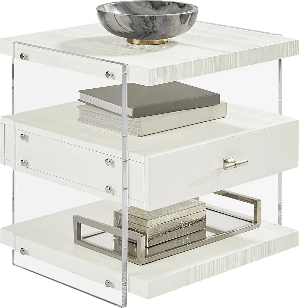 Aruba White End Table