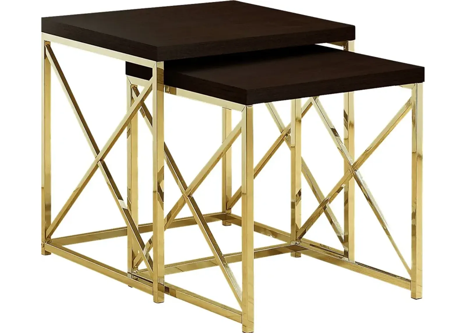 Brillock Gold Nesting Tables