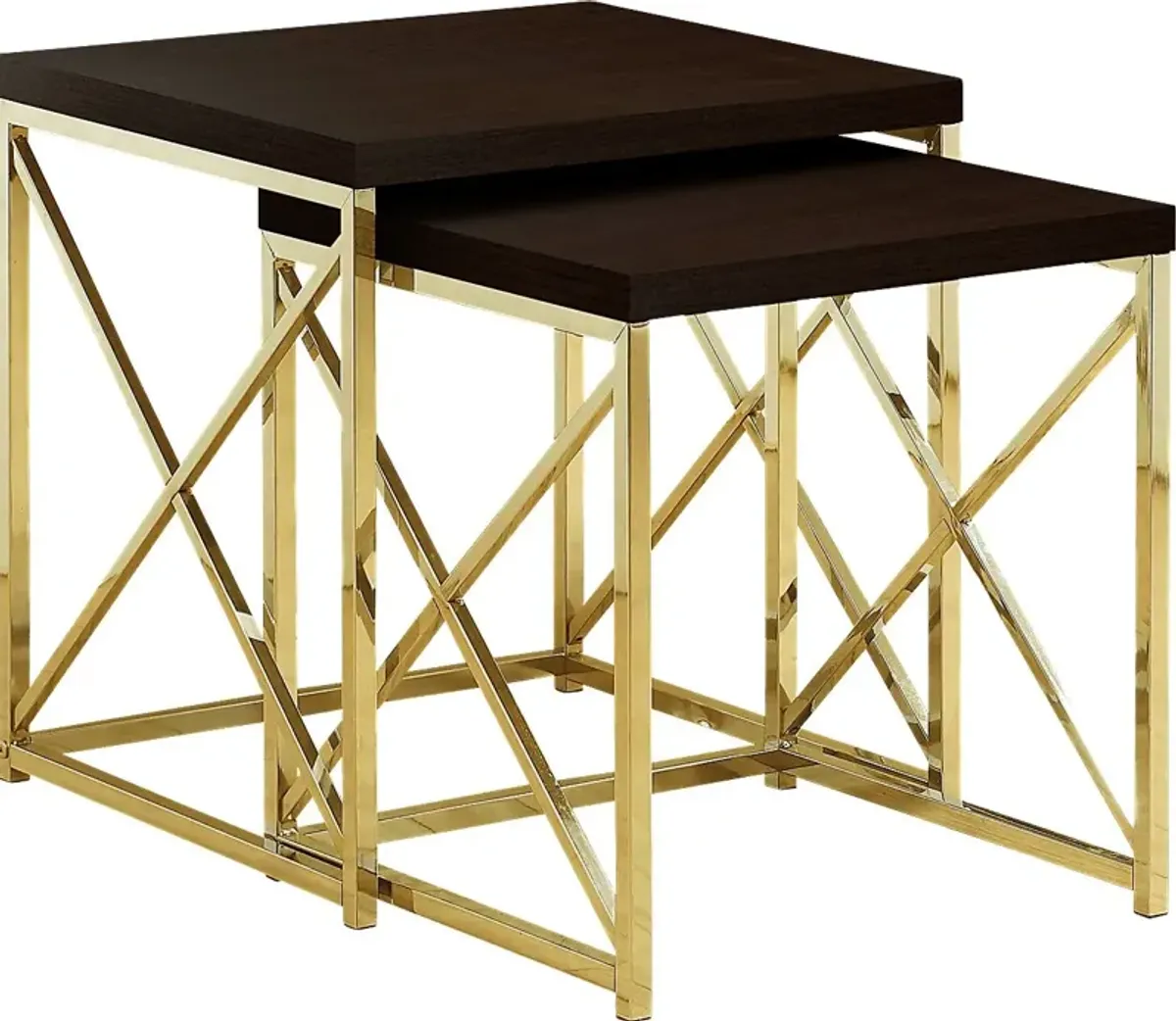 Brillock Gold Nesting Tables