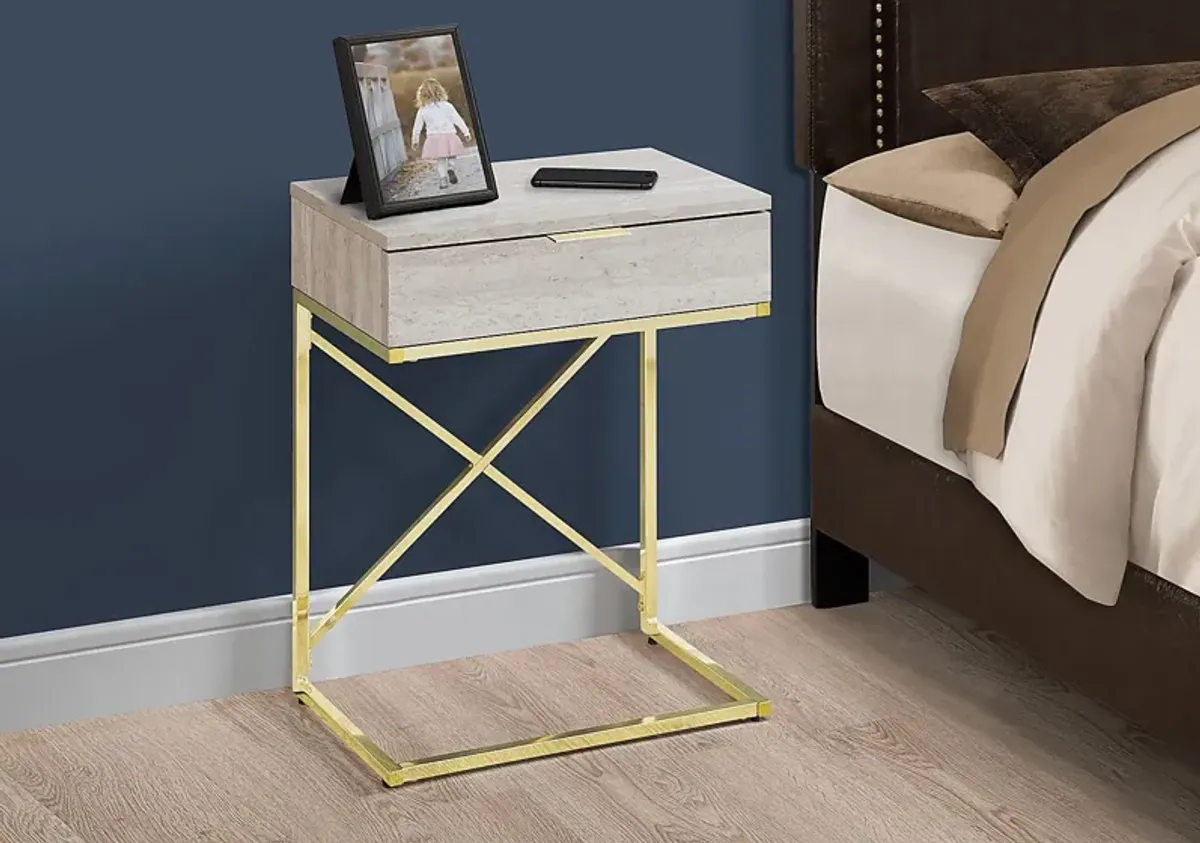 Wauford Beige Accent Table