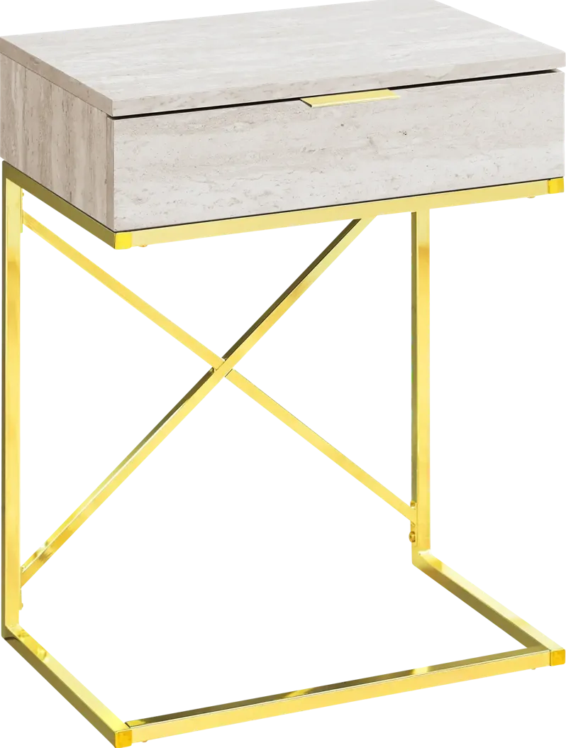 Wauford Beige Accent Table